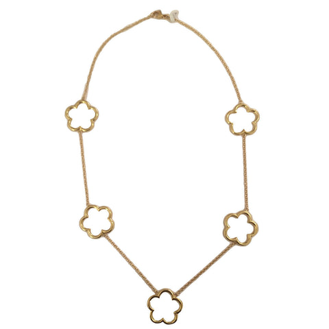 18kt Yellow Gold Clover Necklace
