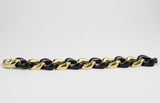 Gold and Wood Link Bracelet