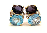 Medium GUM DROP™ Earrings with Citrine and Blue Topaz and Diamonds