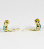 Medium GUM DROP™ Earrings with Citrine and Blue Topaz and Diamonds