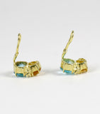 Medium GUM DROP™ Earrings with Citrine and Blue Topaz and Diamonds