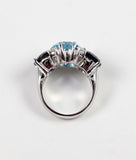 Large GUM DROP™ Ring with Iolite and Blue Topaz and Diamonds