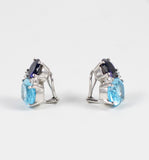 Large GUM DROP™ Earrings with Pink Topaz and Diamonds