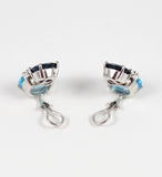 Large GUM DROP™ Earrings with Pink Topaz and Diamonds
