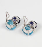 Large GUM DROP™ Earrings with Pink Topaz and Diamonds