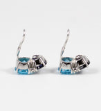 Large GUM DROP™ Earrings with Iolite and Blue Topaz and Diamonds