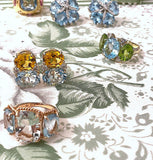 Medium GUM DROP™ Earrings with Citrine and Blue Topaz and Diamonds