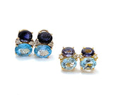 Mini GUM DROP™ Earrings with Iolite and Blue Topaz and Diamonds