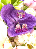 Large GUM DROP™ Earrings with Pink Topaz and Diamonds
