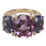 Medium GUM DROP™ Ring with Amethyst and Iolite and Diamonds