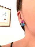 Medium GUM DROP™ Earrings with Peridot and Pink Topaz and Diamonds