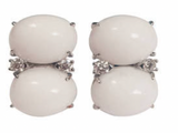 Large GUM DROP™ Earrings with Blue Topaz and Cabochon Turquoise and Diamonds