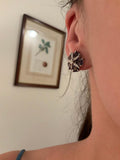 Blue Topaz Diamond Mini Sand Dollar Earrings