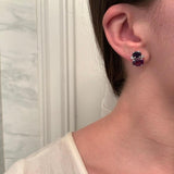 Mini GUM DROP™ Earrings with Amethyst and Iolite and Diamonds