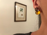 Large GUM DROP™ Earrings with Garnet and Cabochon Citrine and Diamonds