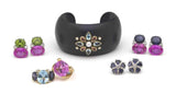 Medium GUM DROP™ Ring with Blue Topaz Violet Amethyst and Diamonds