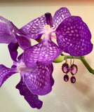 18kt Yellow Gold Multi Prong Amethyst Drop Earrings