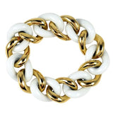 18kt Ebony Wood and Gold Link Bracelet